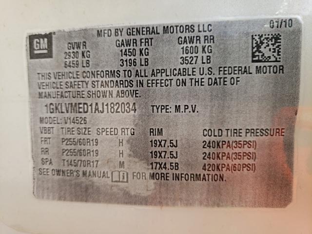 Photo 9 VIN: 1GKLVMED1AJ182034 - GMC ACADIA SLT 