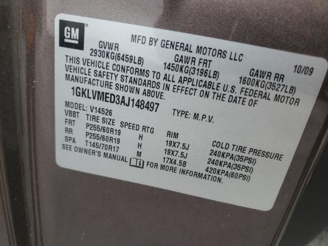 Photo 9 VIN: 1GKLVMED3AJ148497 - GMC ACADIA SLT 