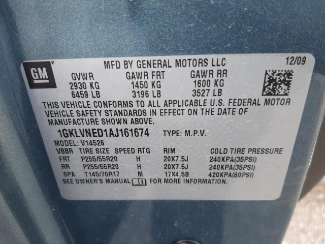 Photo 9 VIN: 1GKLVNED1AJ161674 - GMC ACADIA SLT 