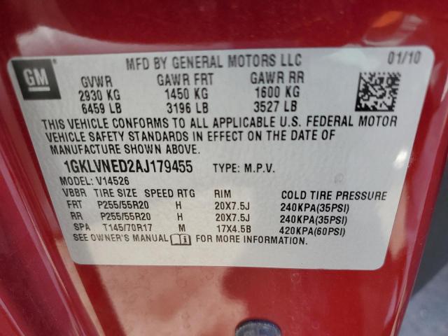 Photo 9 VIN: 1GKLVNED2AJ179455 - GMC ACADIA SLT 