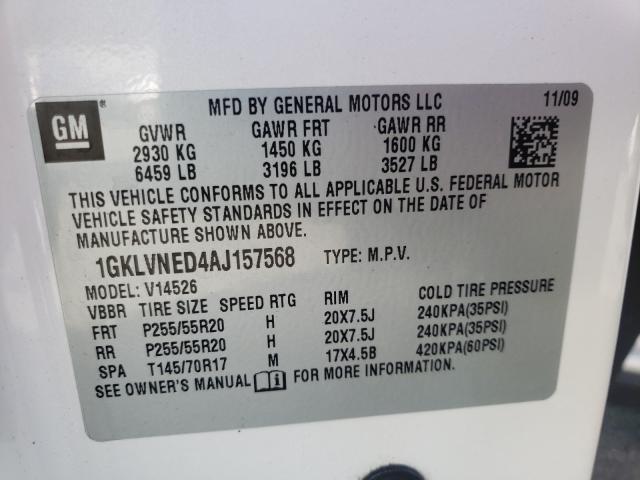 Photo 9 VIN: 1GKLVNED4AJ157568 - GMC ACADIA SLT 