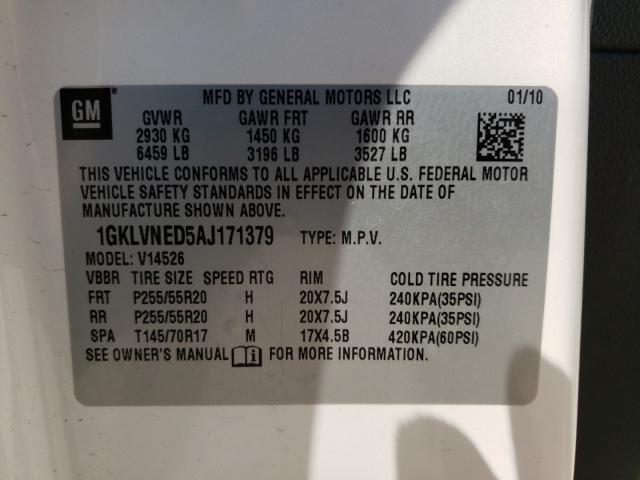 Photo 9 VIN: 1GKLVNED5AJ171379 - GMC ACADIA SLT 