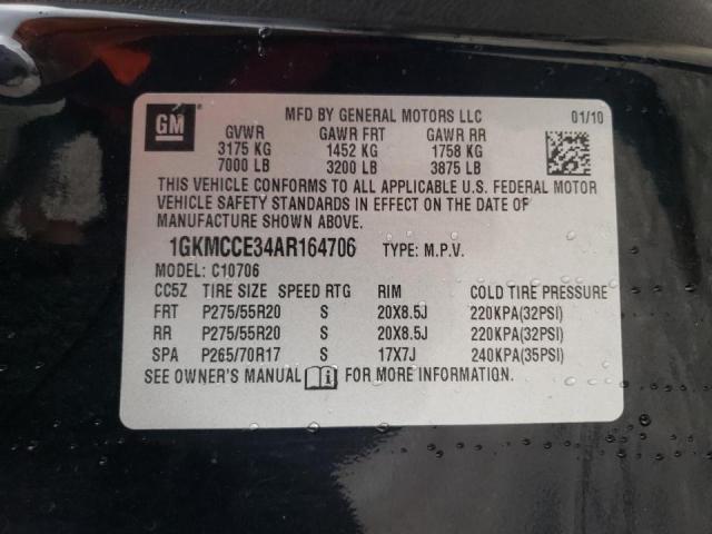 Photo 9 VIN: 1GKMCCE34AR164706 - GMC YUKON SLT 