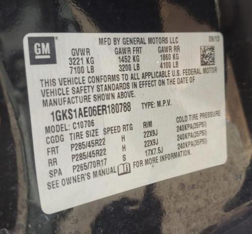 Photo 12 VIN: 1GKS1AE06ER180788 - GMC YUKON SLE 