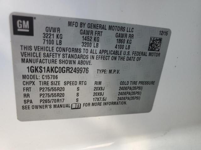 Photo 12 VIN: 1GKS1AKC0GR249976 - GMC YUKON SLE 