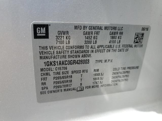 Photo 12 VIN: 1GKS1AKC0GR428003 - GMC YUKON SLE 