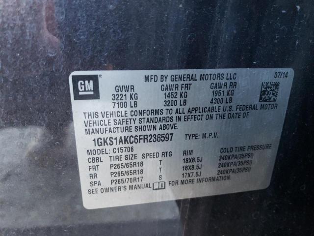 Photo 11 VIN: 1GKS1AKC6FR236597 - GMC YUKON SLE 