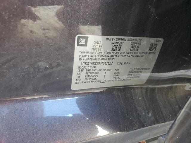 Photo 12 VIN: 1GKS1AKC8FR647127 - GMC YUKON SLE 