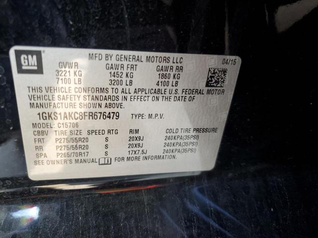 Photo 12 VIN: 1GKS1AKC8FR676479 - GMC YUKON SLE 