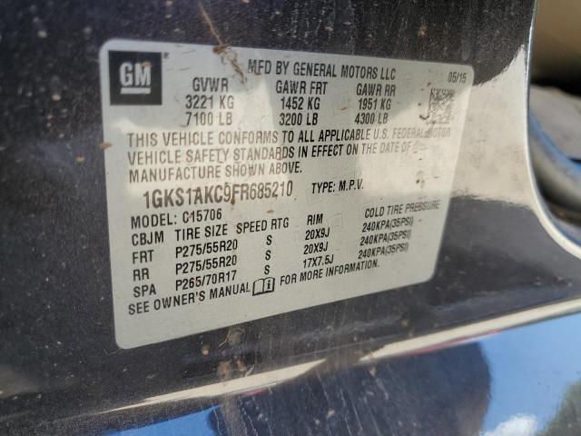 Photo 12 VIN: 1GKS1AKC9FR685210 - GMC YUKON SLE 