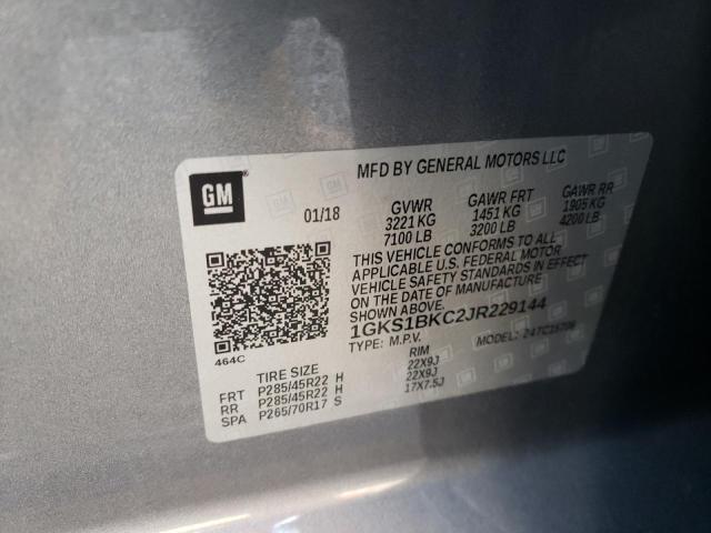 Photo 9 VIN: 1GKS1BKC2JR229144 - GMC YUKON SLT 