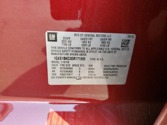 Photo 9 VIN: 1GKS1BKC3GR171909 - GMC YUKON SLT 