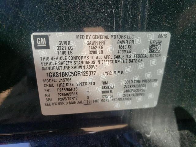 Photo 9 VIN: 1GKS1BKC5GR129077 - GMC YUKON SLT 