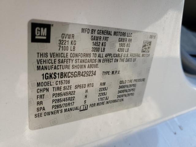 Photo 12 VIN: 1GKS1BKC5GR429234 - GMC YUKON SLT 