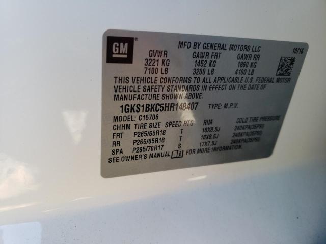 Photo 9 VIN: 1GKS1BKC5HR148407 - GMC YUKON SLT 