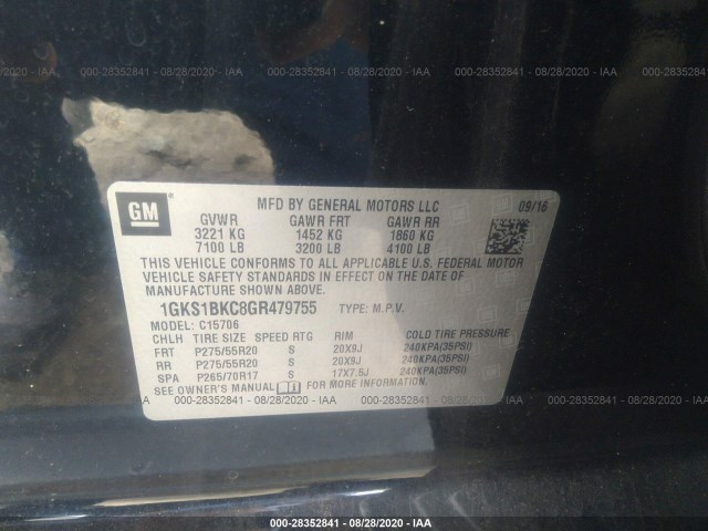 Photo 8 VIN: 1GKS1BKC8GR479755 - GMC YUKON 