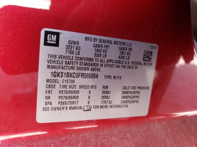 Photo 9 VIN: 1GKS1BKC9FR566854 - GMC YUKON SLT 