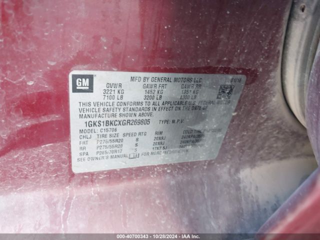 Photo 8 VIN: 1GKS1BKCXGR269805 - GMC YUKON 