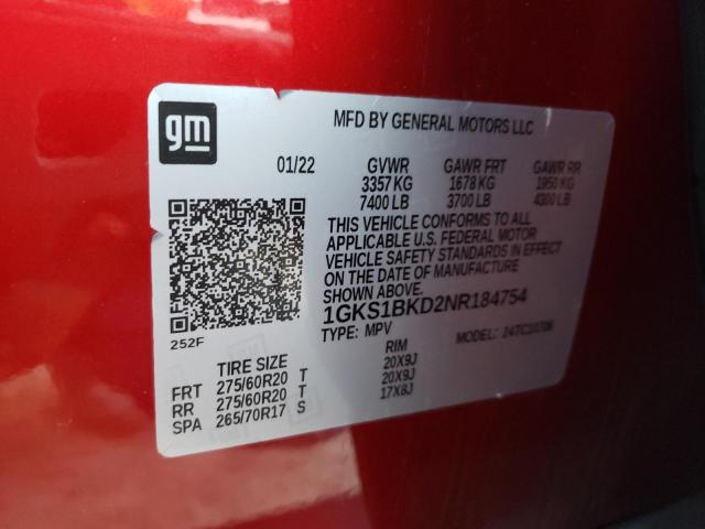 Photo 13 VIN: 1GKS1BKD2NR184754 - GMC YUKON SLT 