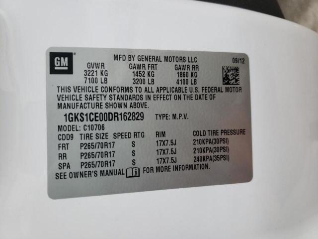 Photo 9 VIN: 1GKS1CE00DR162829 - GMC YUKON SLT 