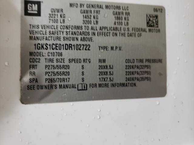 Photo 9 VIN: 1GKS1CE01DR102722 - GMC YUKON SLT 