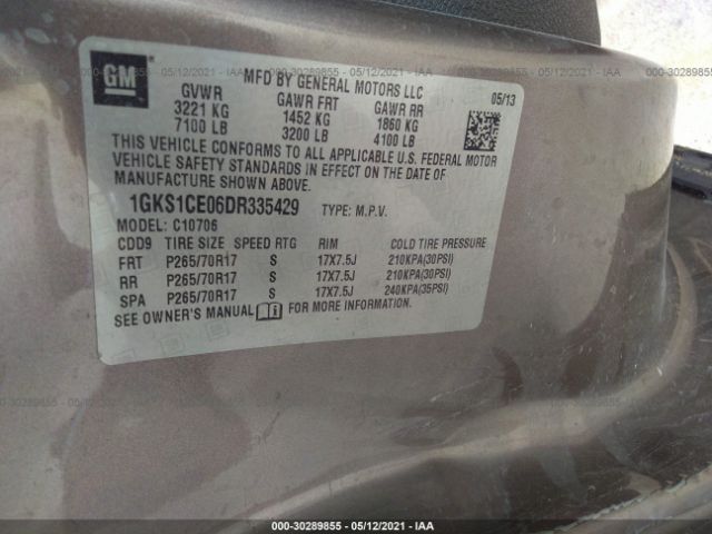 Photo 8 VIN: 1GKS1CE06DR335429 - GMC YUKON 