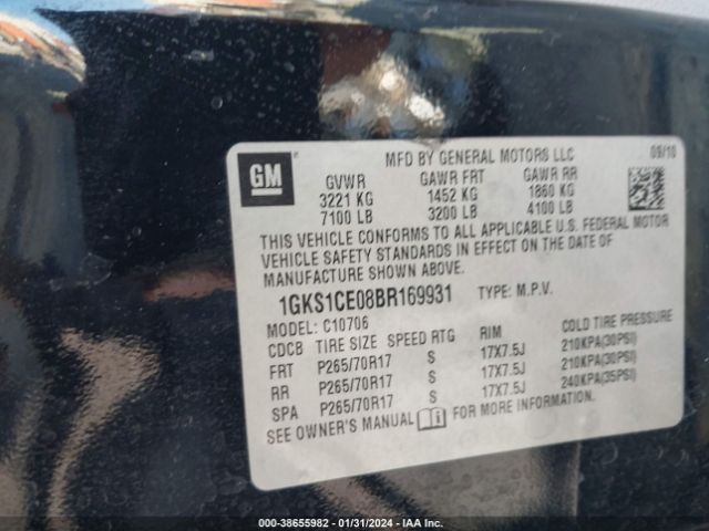 Photo 8 VIN: 1GKS1CE08BR169931 - GMC YUKON 