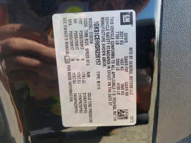 Photo 9 VIN: 1GKS1CE08DR236157 - GMC YUKON SLT 