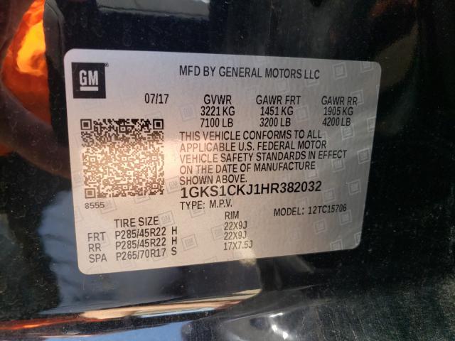 Photo 9 VIN: 1GKS1CKJ1HR382032 - GMC YUKON DENA 