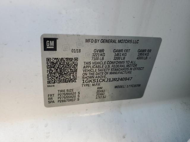 Photo 12 VIN: 1GKS1CKJ1JR240947 - GMC YUKON DENA 