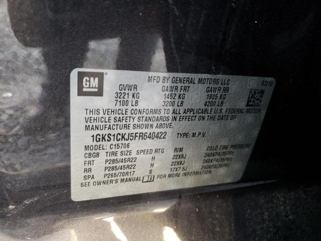 Photo 12 VIN: 1GKS1CKJ5FR640422 - GMC YUKON 