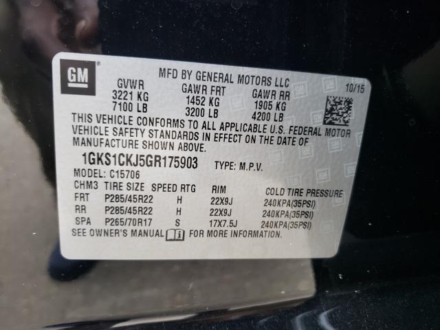 Photo 9 VIN: 1GKS1CKJ5GR175903 - GMC YUKON DENA 