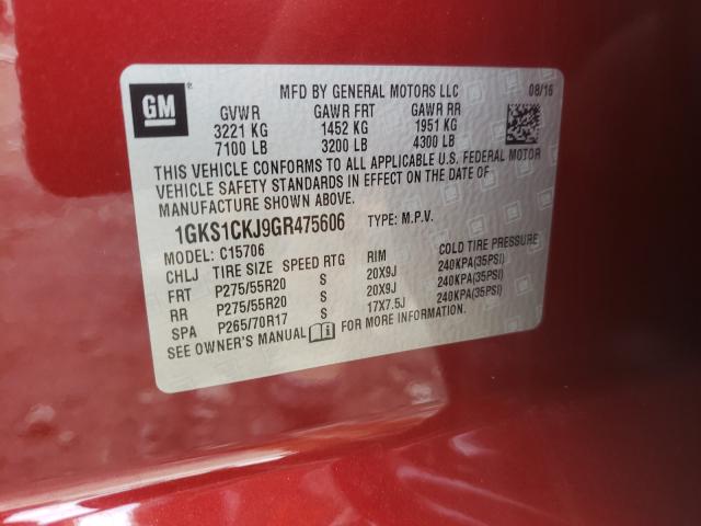 Photo 9 VIN: 1GKS1CKJ9GR475606 - GMC YUKON DENA 