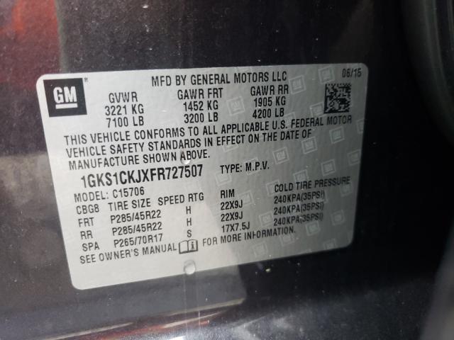 Photo 9 VIN: 1GKS1CKJXFR727507 - GMC YUKON DENA 