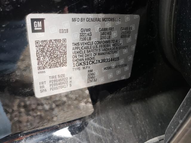 Photo 9 VIN: 1GKS1CKJXJR314415 - GMC YUKON DENA 