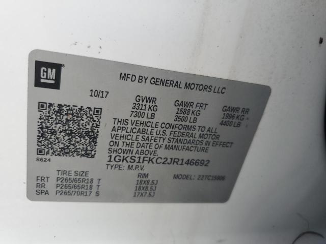 Photo 13 VIN: 1GKS1FKC2JR146692 - GMC YUKON XL C 