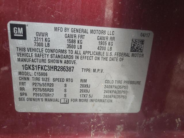 Photo 13 VIN: 1GKS1FKC3HR286387 - GMC YUKON XL C 