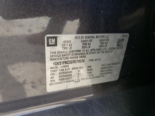 Photo 9 VIN: 1GKS1FKC5GR379524 - GMC YUKON XL C 