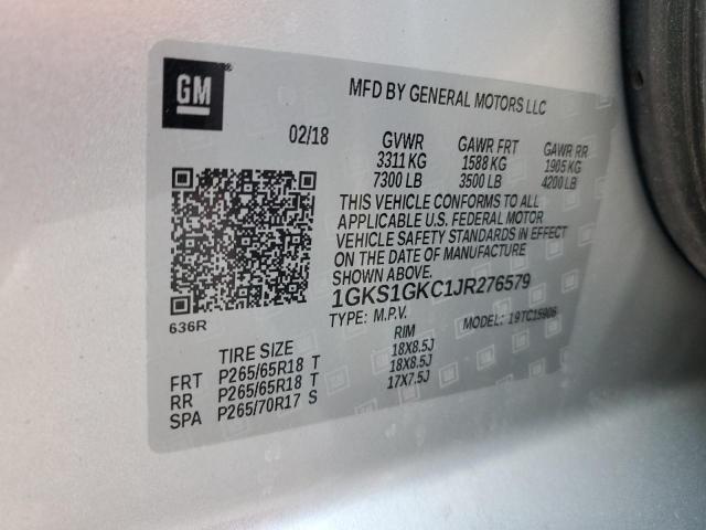 Photo 12 VIN: 1GKS1GKC1JR276579 - GMC YUKON 