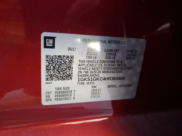 Photo 9 VIN: 1GKS1GKC4HR364908 - GMC YUKON XL C 