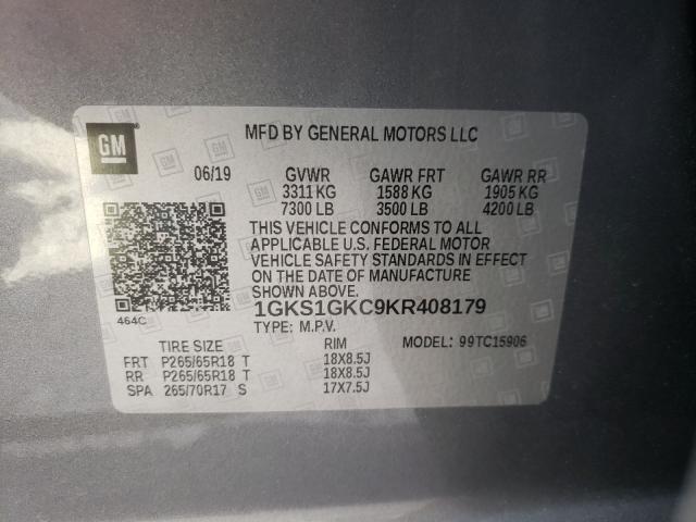 Photo 9 VIN: 1GKS1GKC9KR408179 - GMC YUKON XL C 