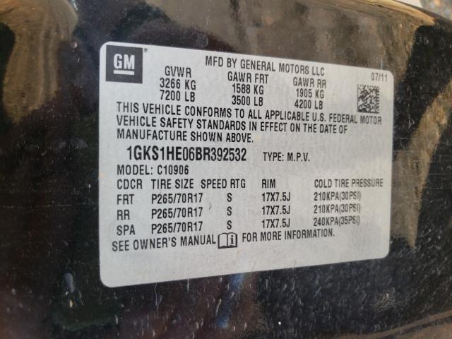 Photo 9 VIN: 1GKS1HE06BR392532 - GMC YUKON XL C 