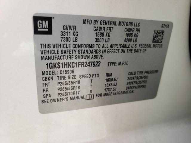 Photo 9 VIN: 1GKS1HKC1FR247922 - GMC YUKON XL C 