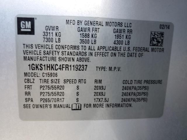 Photo 12 VIN: 1GKS1HKC4FR119237 - GMC YUKON XL C 