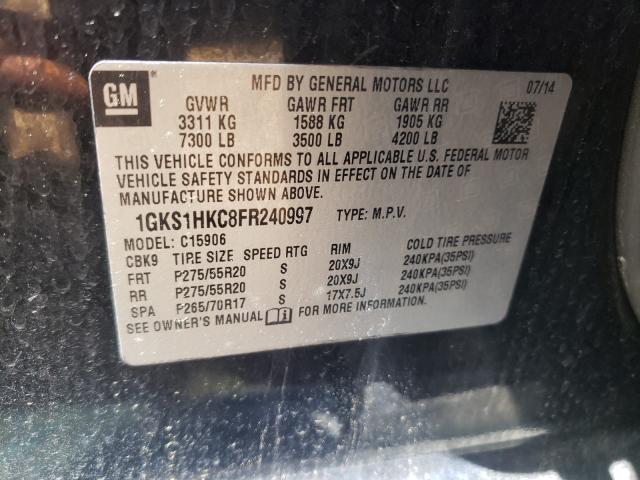 Photo 9 VIN: 1GKS1HKC8FR240997 - GMC YUKON XL C 