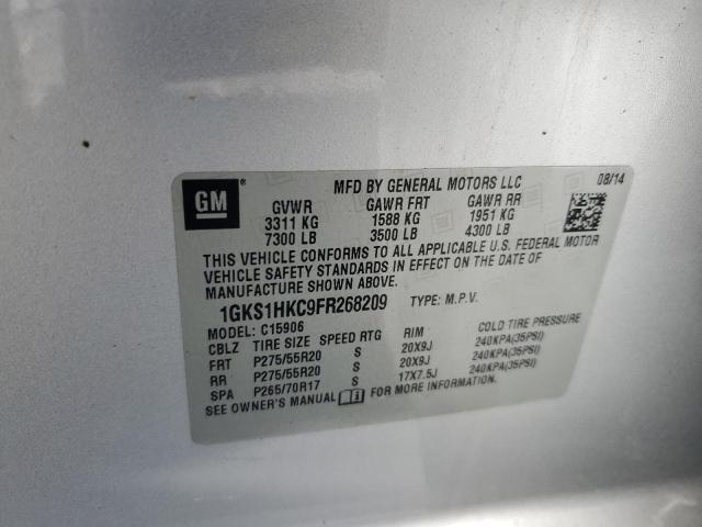 Photo 12 VIN: 1GKS1HKC9FR268209 - GMC YUKON 