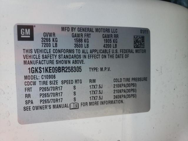 Photo 9 VIN: 1GKS1KE09BR258305 - GMC YUKON XL C 