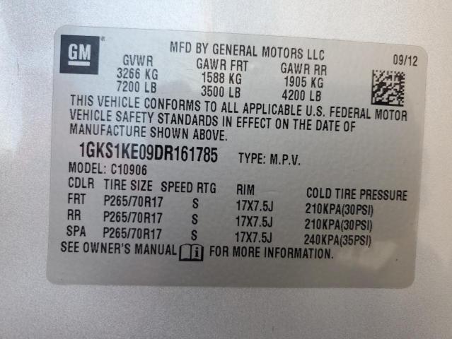 Photo 12 VIN: 1GKS1KE09DR161785 - GMC YUKON 