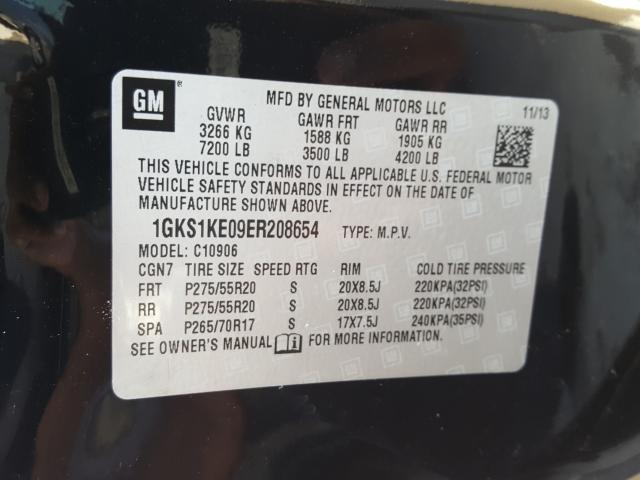 Photo 9 VIN: 1GKS1KE09ER208654 - GMC YUKON XL C 