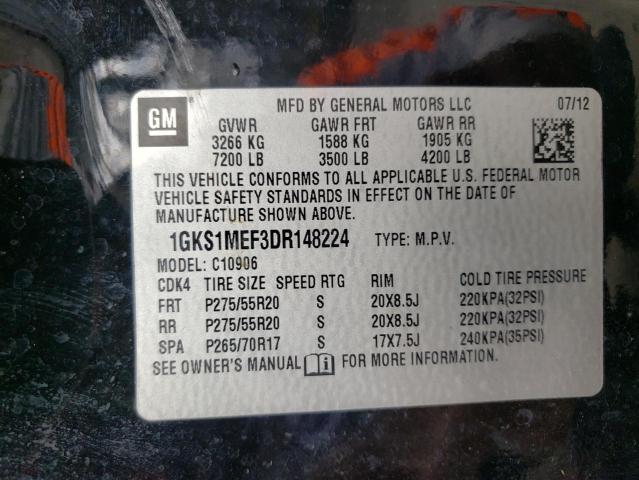 Photo 9 VIN: 1GKS1MEF3DR148224 - GMC YUKON XL D 